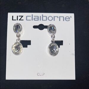 Liz Claiborne Gold and Silver Clip Earrings